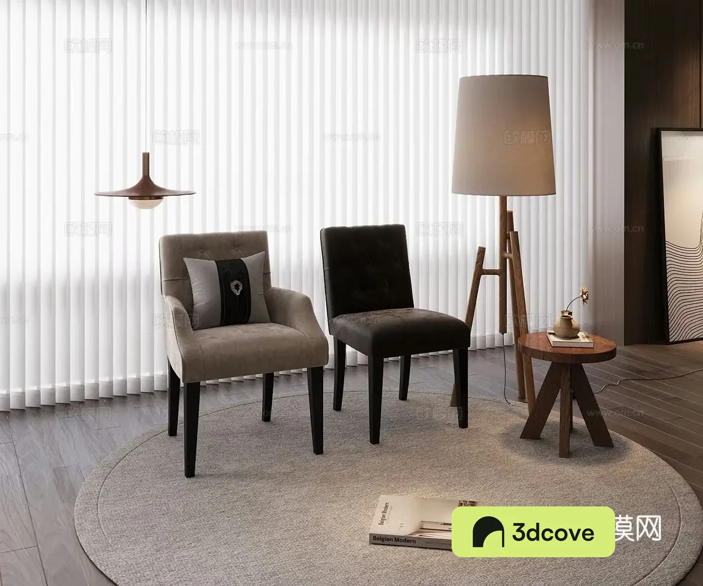Simple European single chair