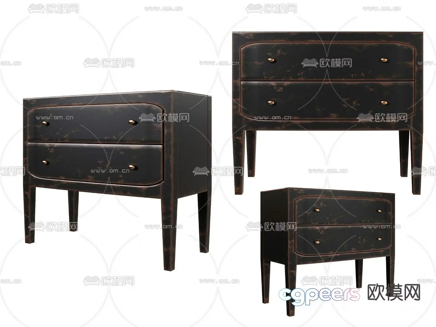 Nordic bedside table 3d model
