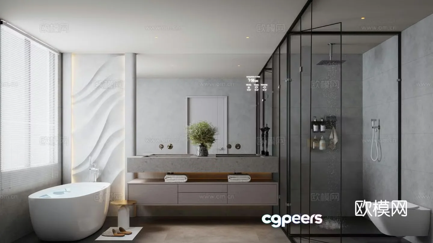 Modern bathroom bathroom 3d model