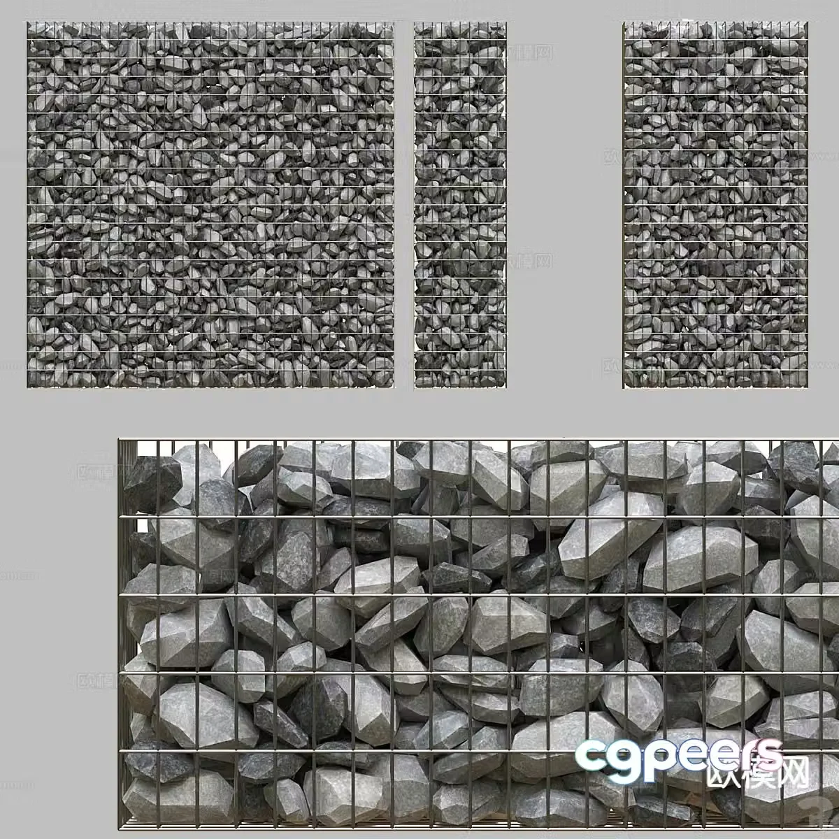 Stone wall stone trough landscaping stone 3d model