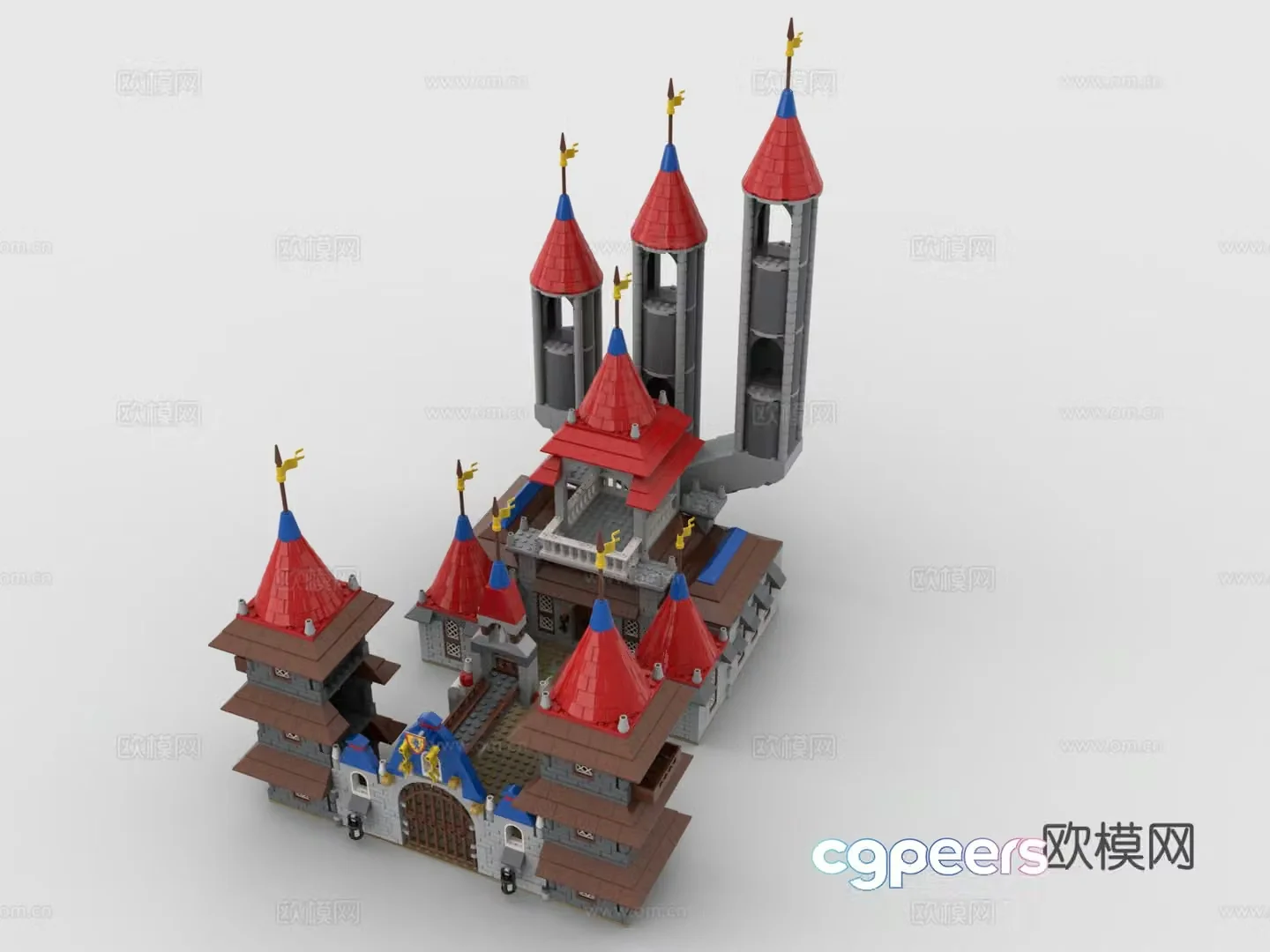 LEGO LEGO Toys Building Blocks European Castle Architecture 3D Model