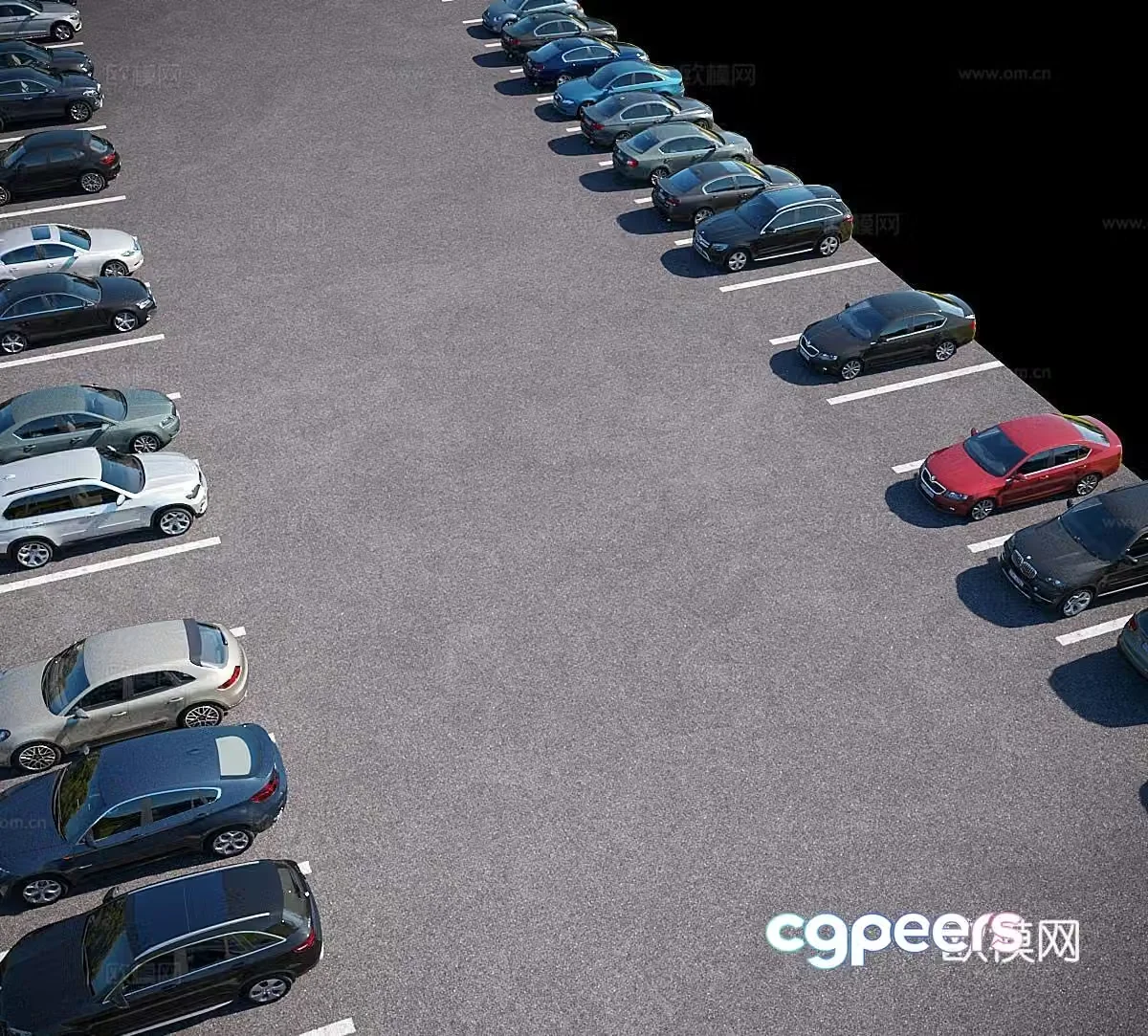 Modern seamless asphalt material road material road material cement road 3d model
