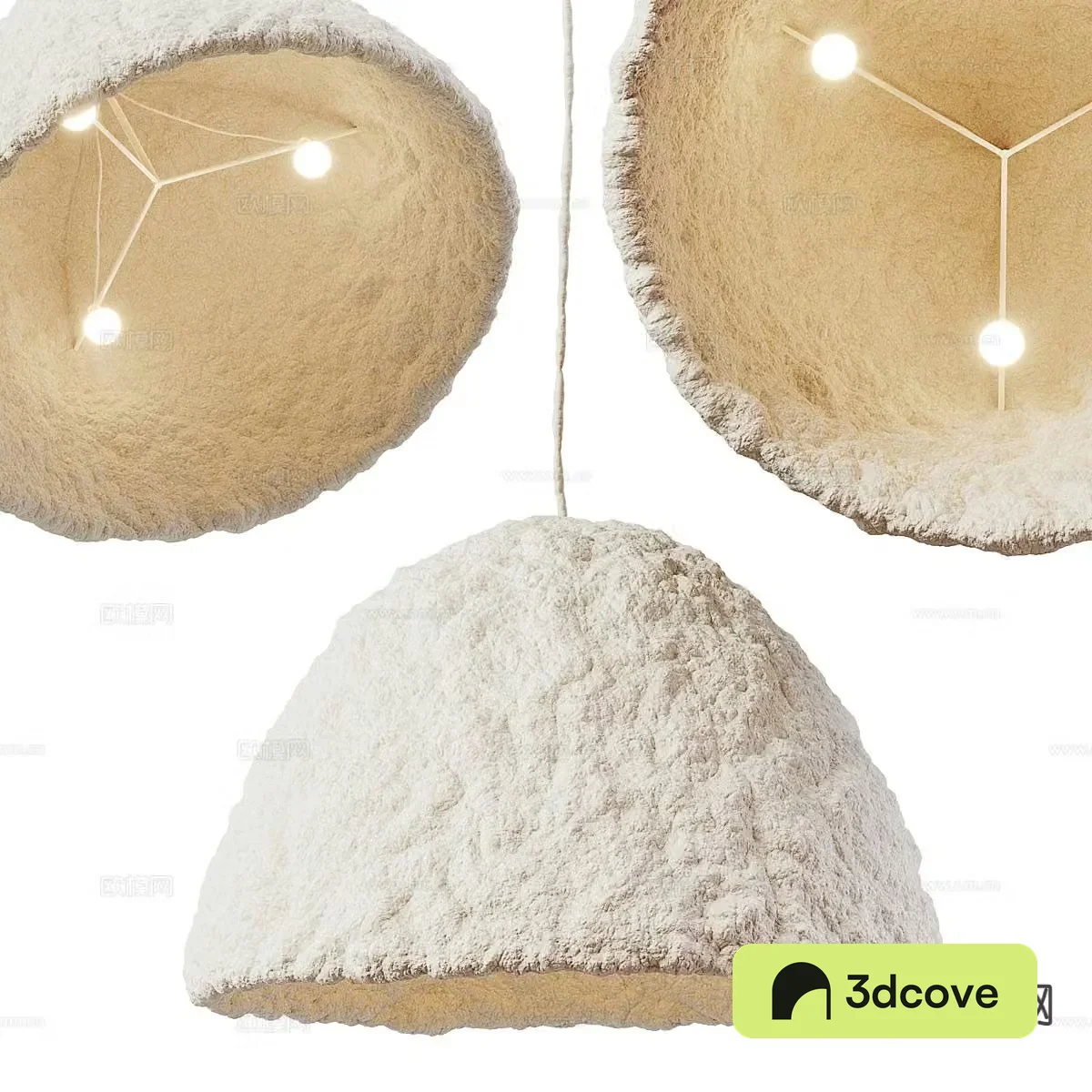 Wasabi Chandelier Texture Chandelier Restaurant Chandelier 3D Model