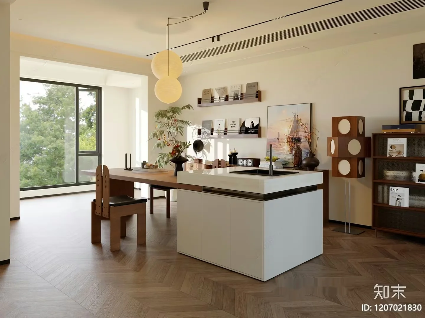 Modern Dining Room 3D Model – 5820 – VRAY Render