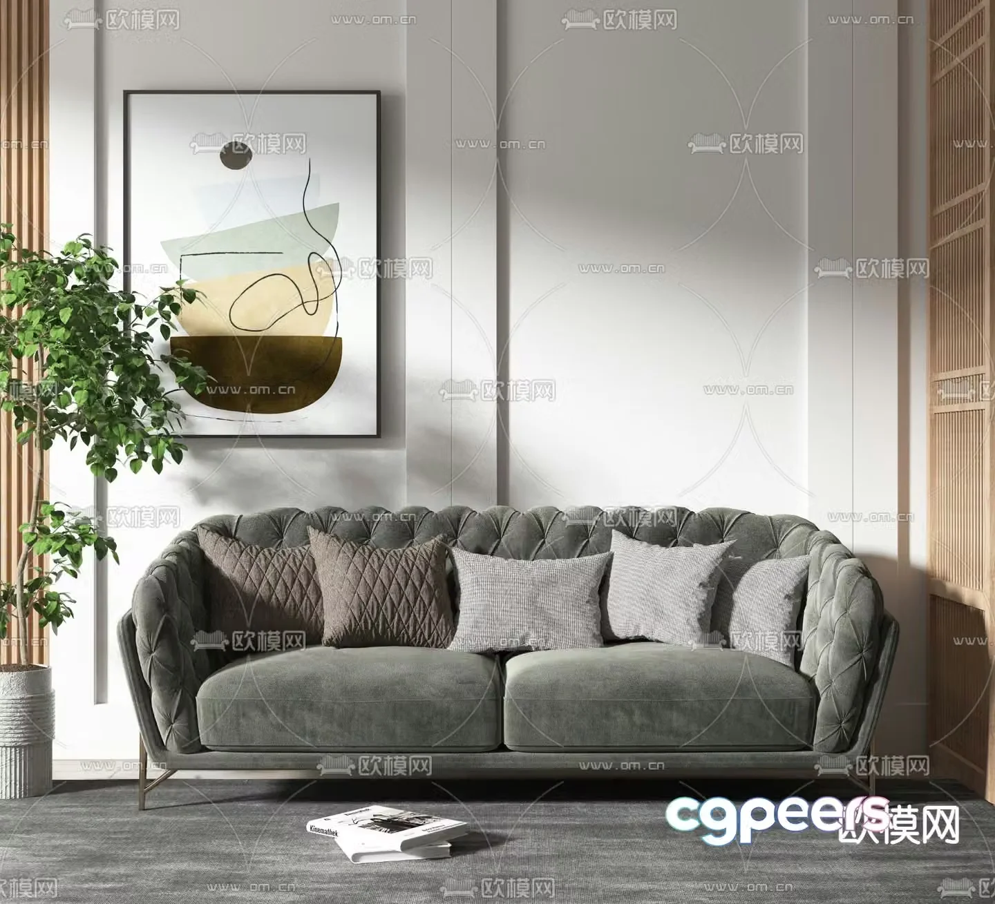 Modern love sofa 3d model