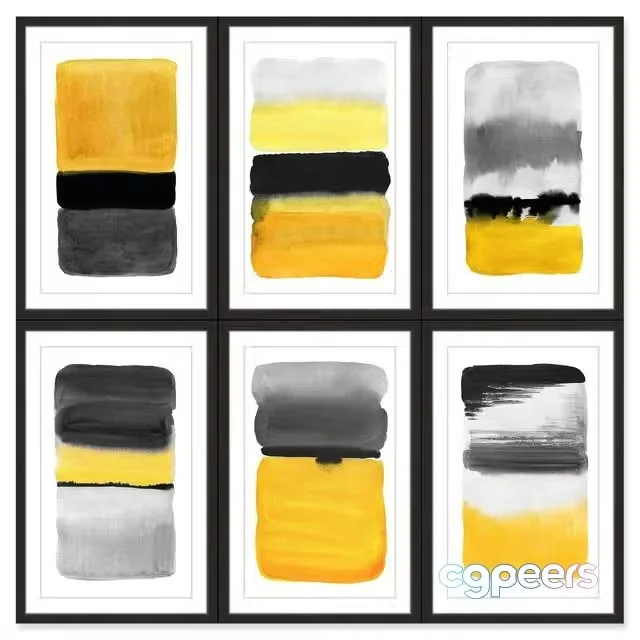 3ds Max Free – A series of posters with abstract painting