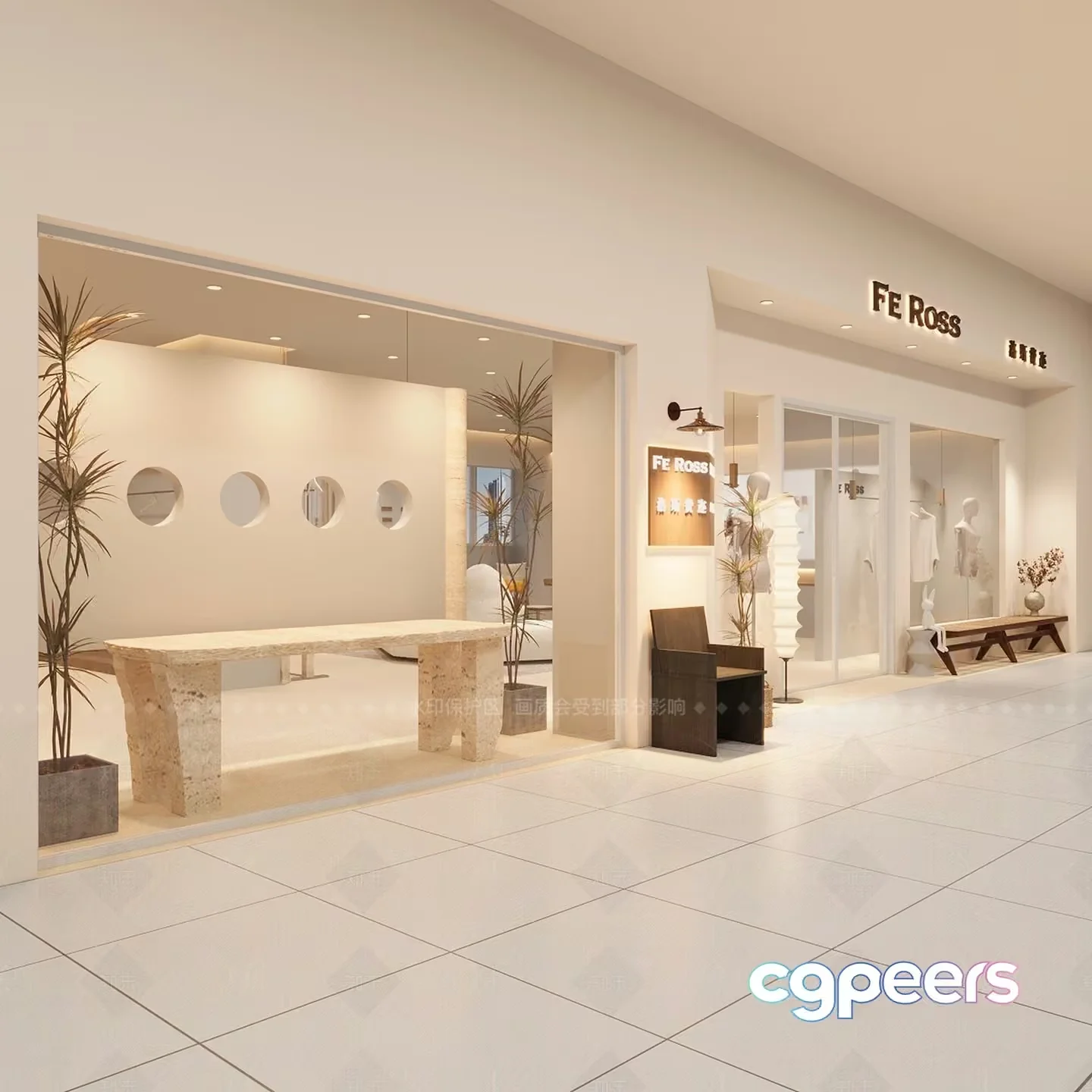 A Modern Store 3D Model – 598 – VRAY Render
