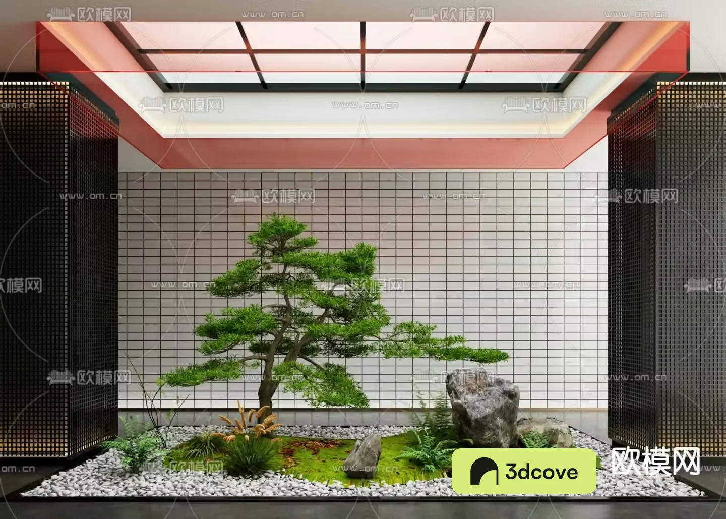 Indoor patio green plant landscaping