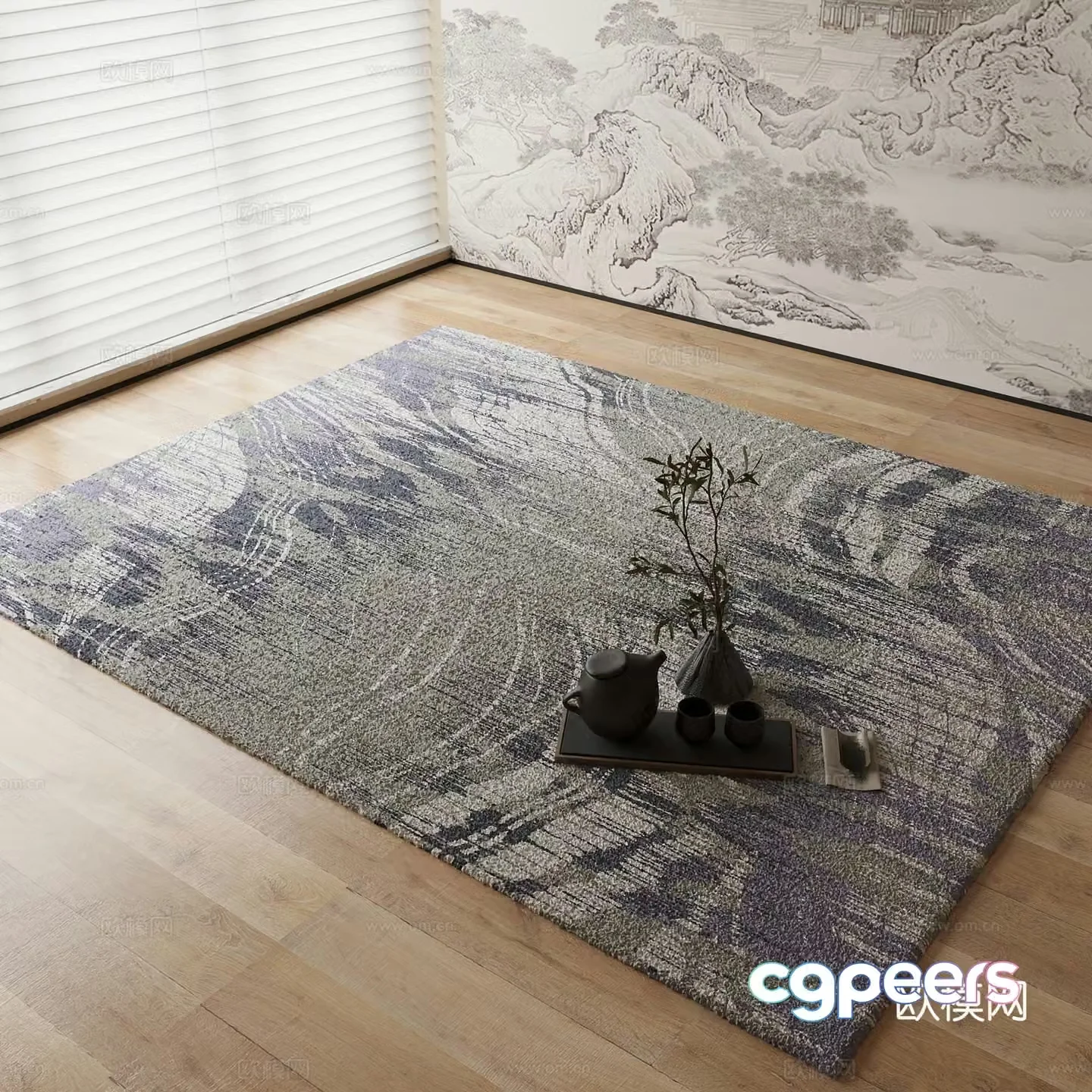 New Chinese carpet 3D model