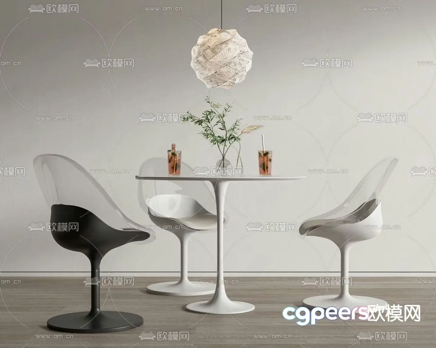 Baltsar leisure table and chair negotiation table and chair 3d model