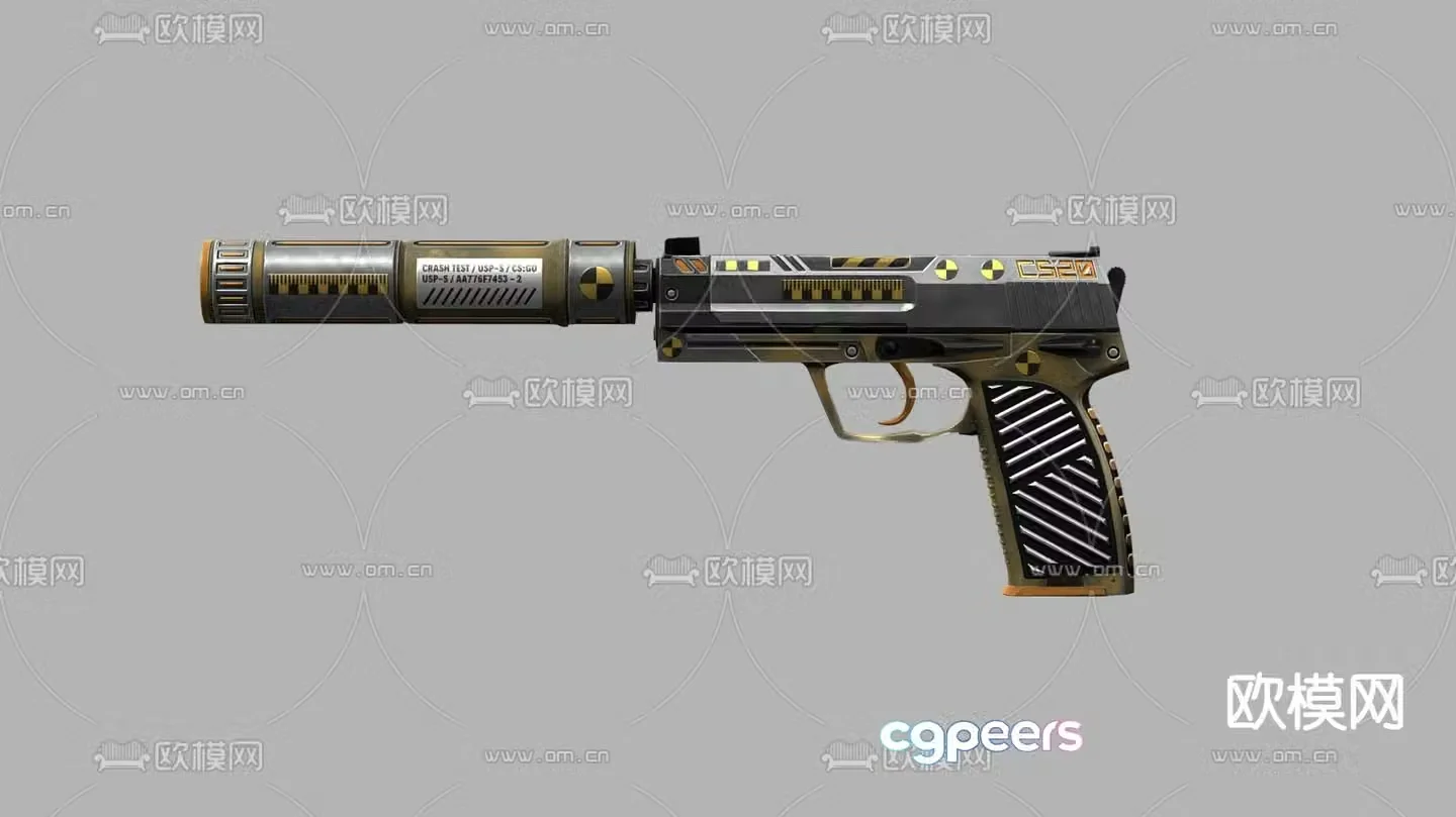 Children’s guns toy guns silenced guns 3d model