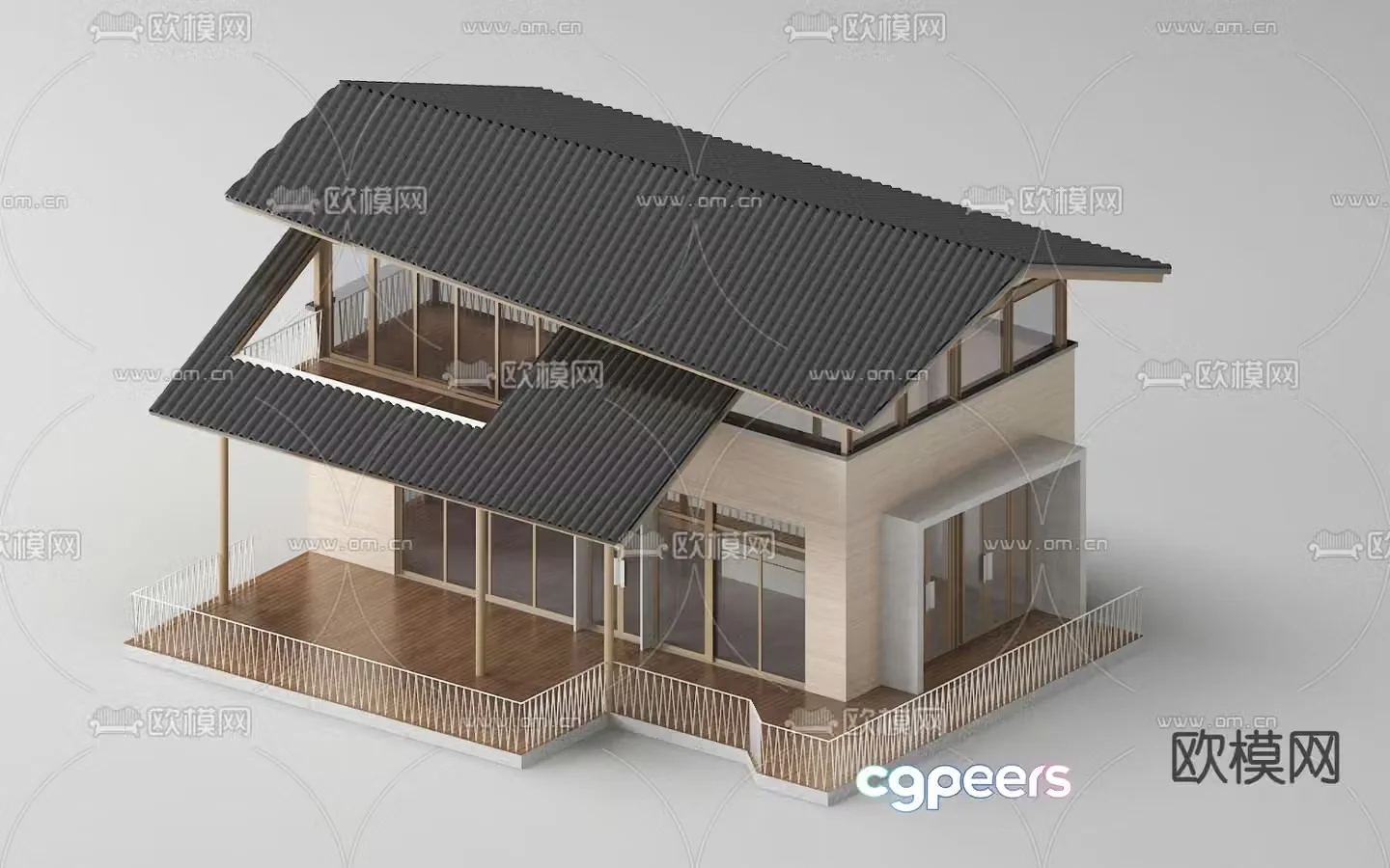 B&B single building 3D model