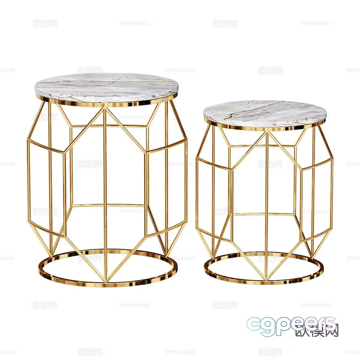 Modern light luxury GLASAR side 3D model