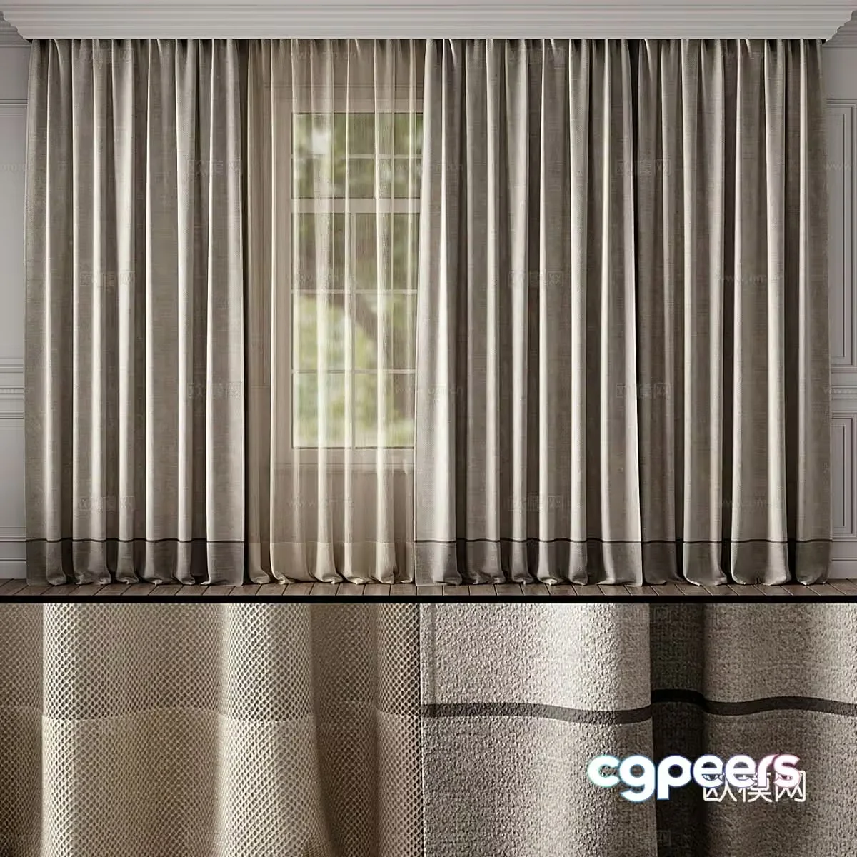 Indoor curtain 0053d model