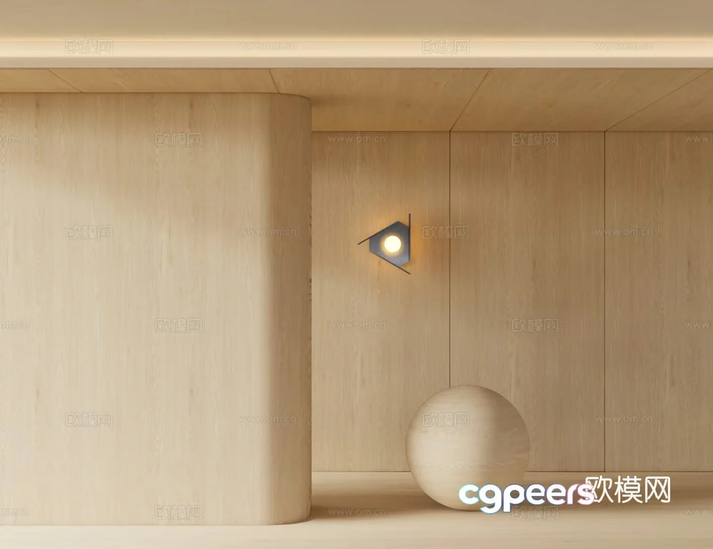 Modern wood veneer wood color wood veneer 3d model