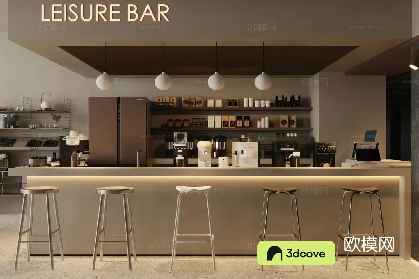 Industrial style coffee shop operating table milk tea shop working table