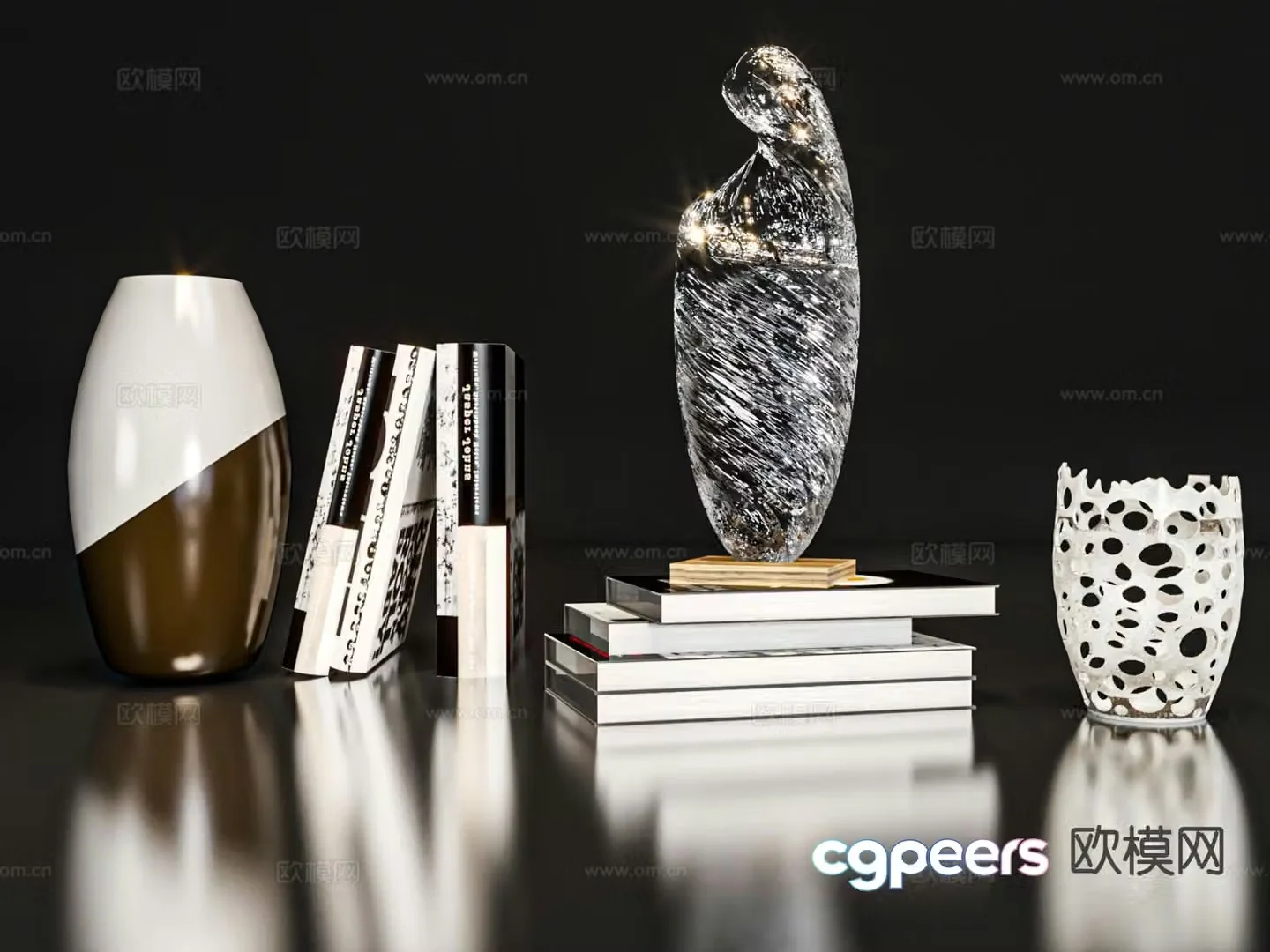 Ornaments books crafts 3d model