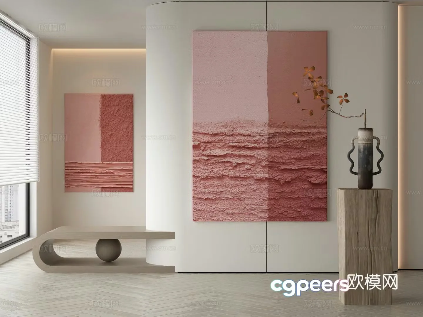 Modern Wasabi Hanging Painting Oil Painting 3D Model