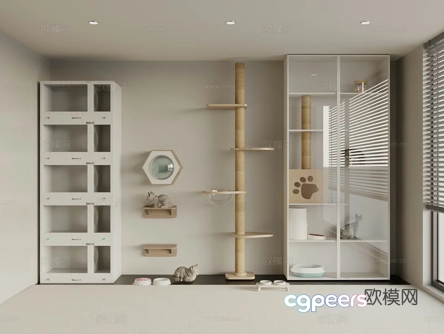 Cozy Cat Room 3D Model – 4905 – VRAY Render