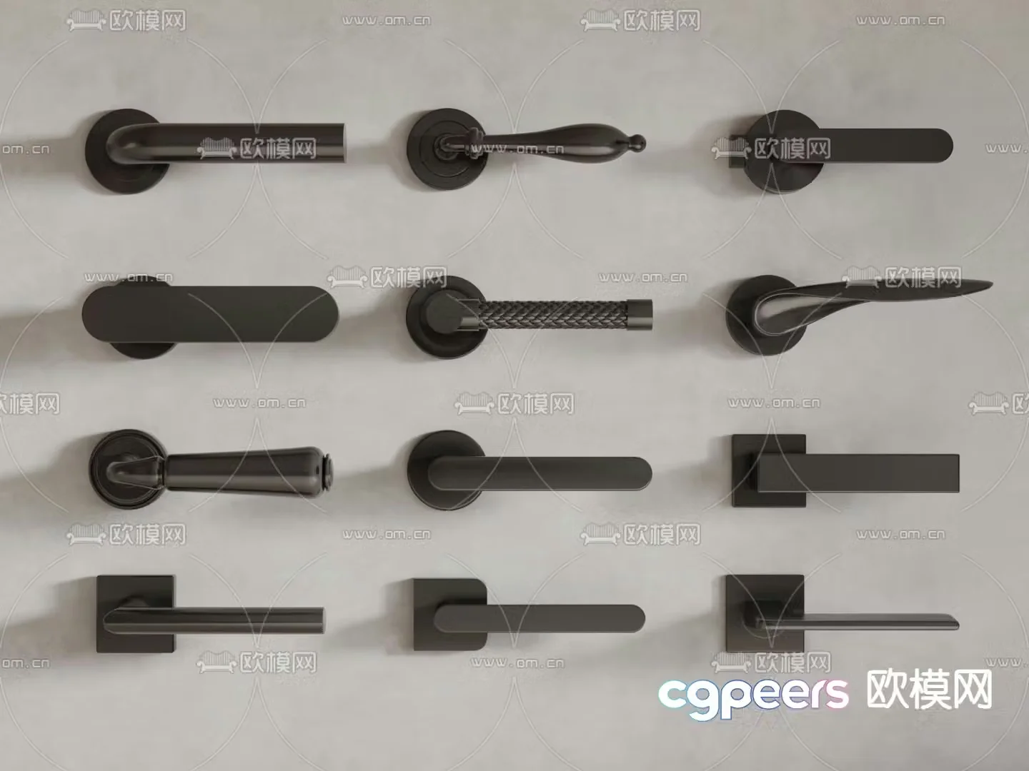 Door handle handle 3d model