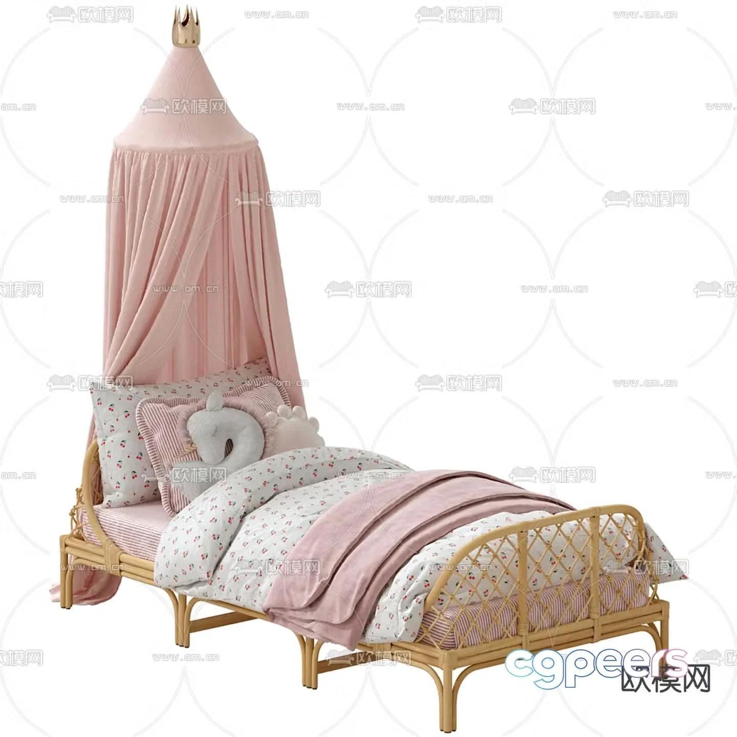 Children’s bed princess bed 3d model