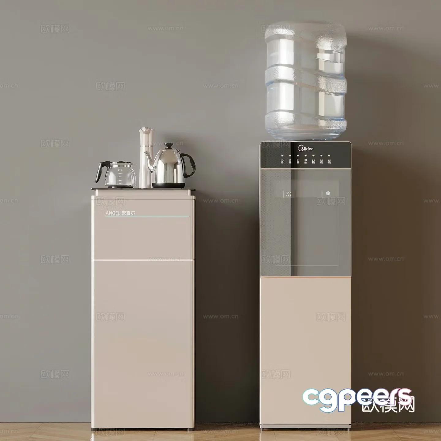 Modern water dispenser Tea bar machine 3d model