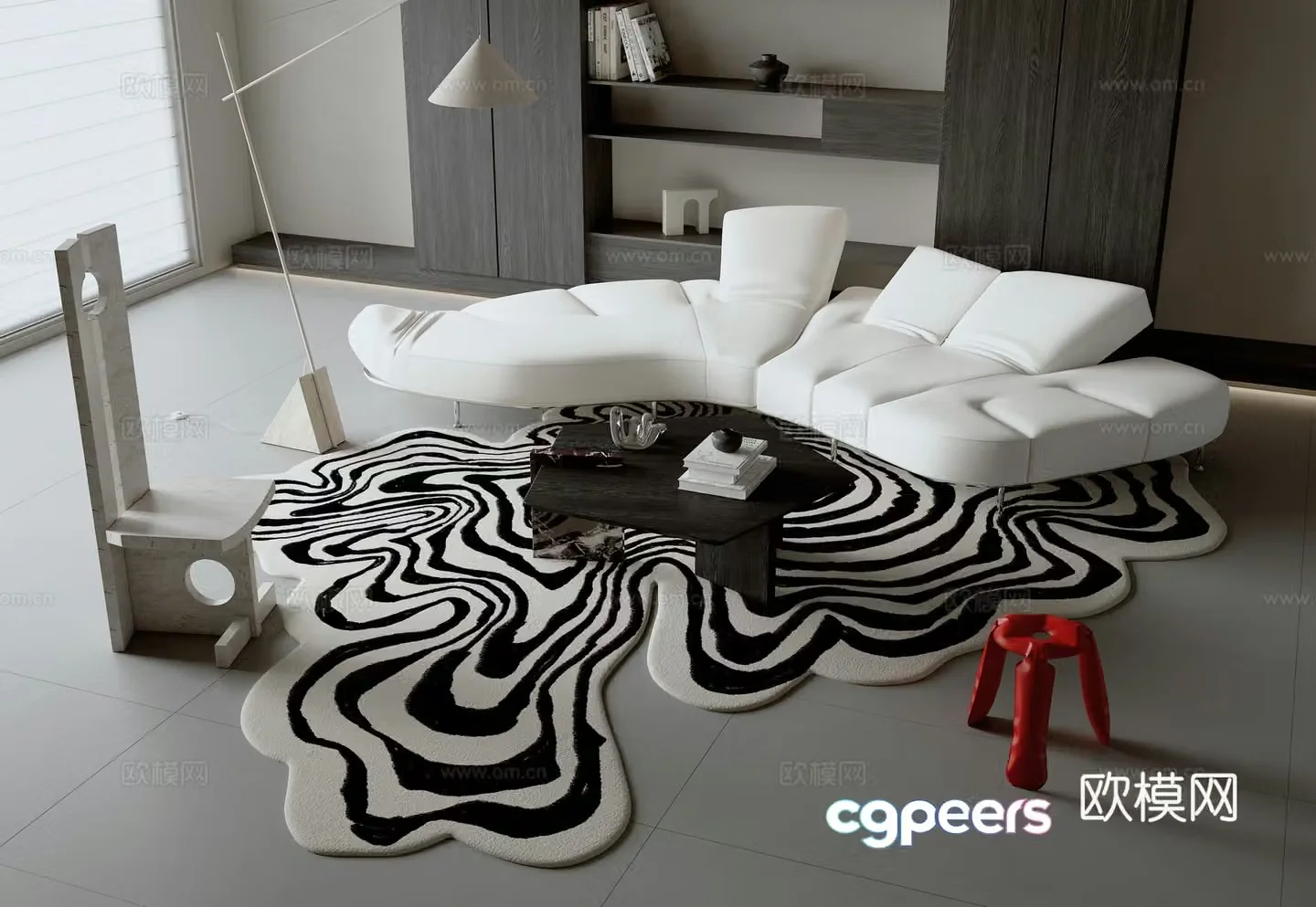 Modern modular sofa 3d model