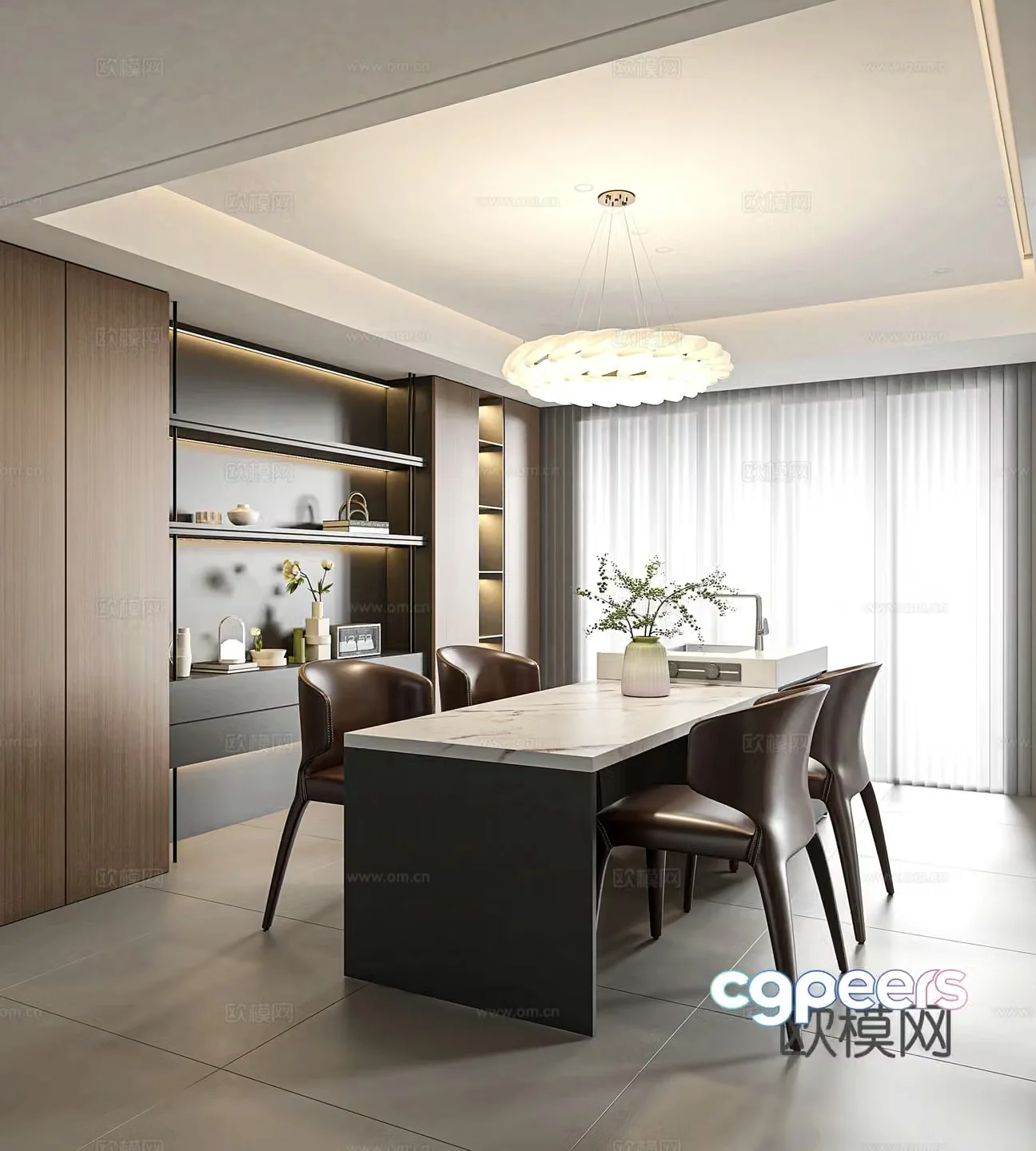 Modern restaurant 3d model