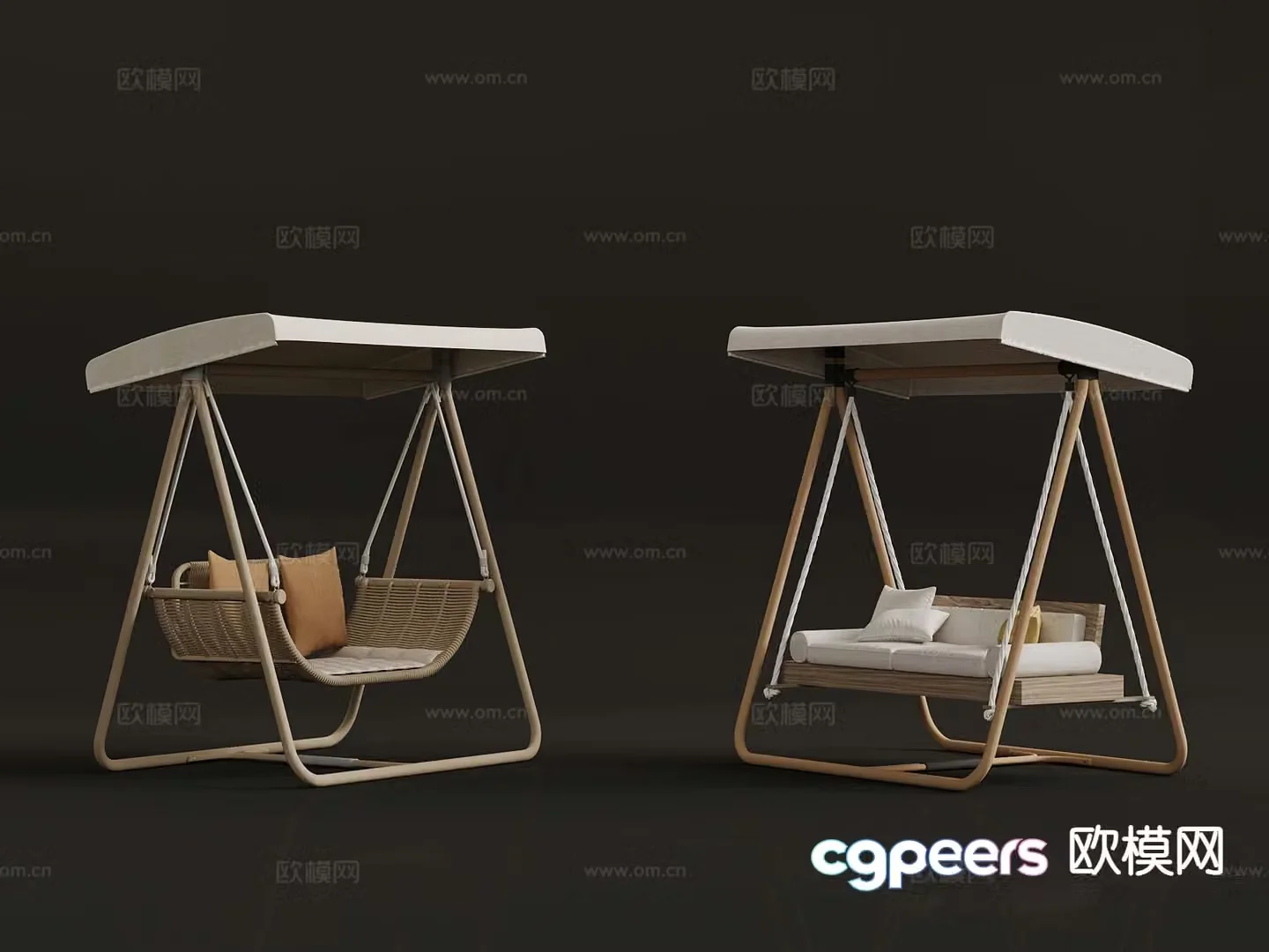 swing chair hanging chair 3d model
