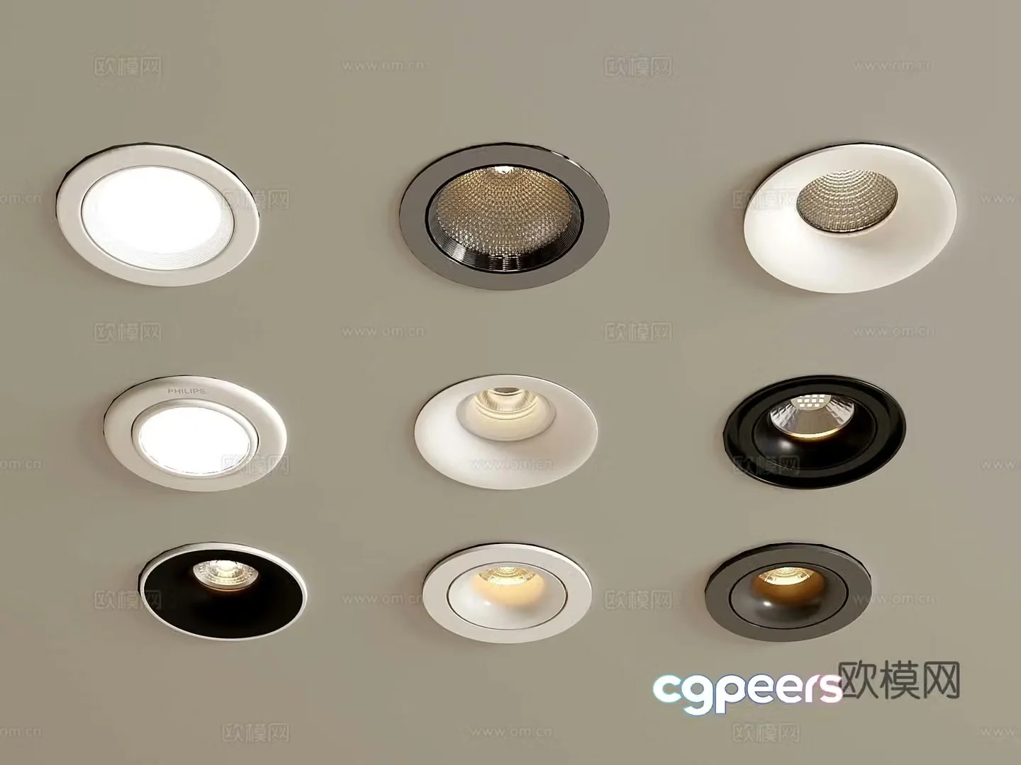 05 Modern downlight spotlight 3D model