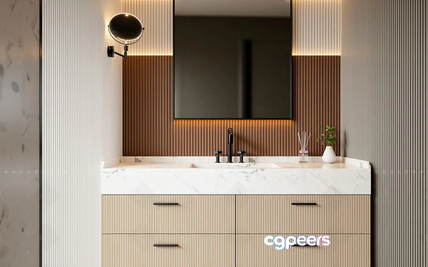 Modern Bathroom Vanity 3D Model – 16846 – VRAY Render