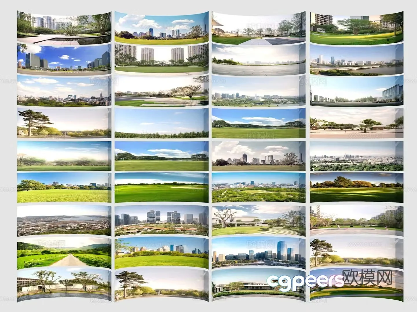 Modern background forest distant view forest ball sky background forest circular forest exterior building exterior tree 3D model