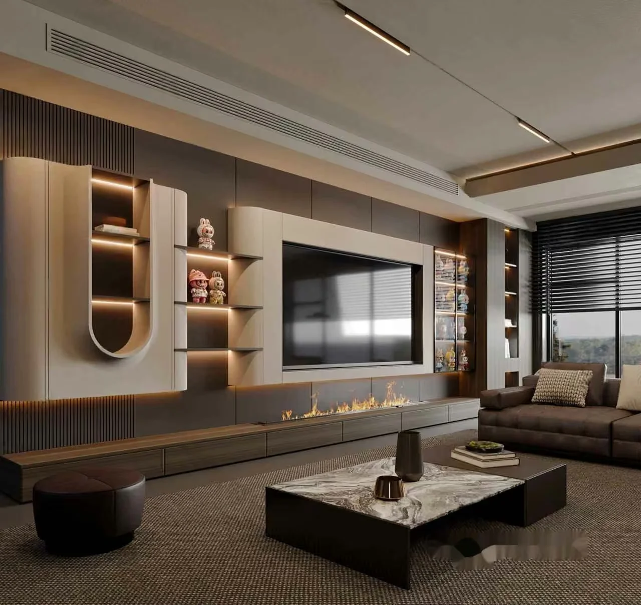 Modern Living Room 3D Model – 12625 – CORONA Render