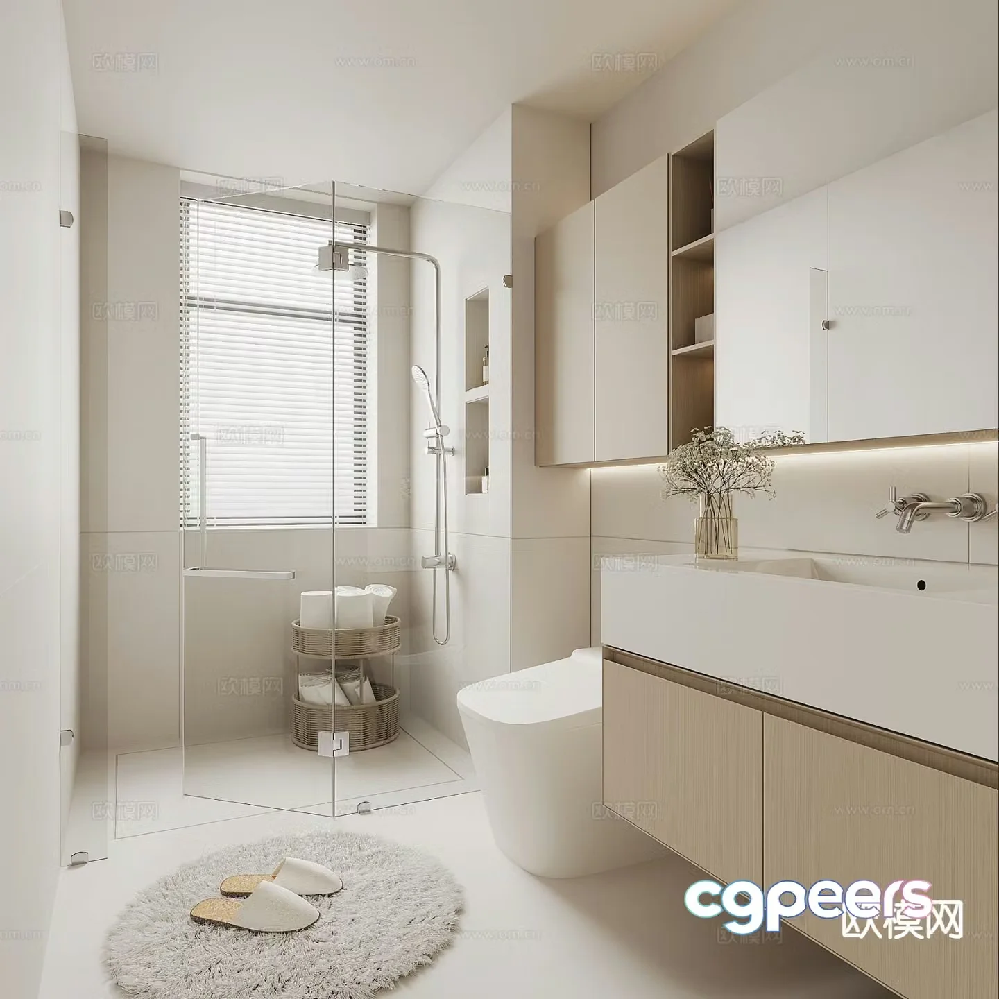 Modern bathroom bathroom 3d model