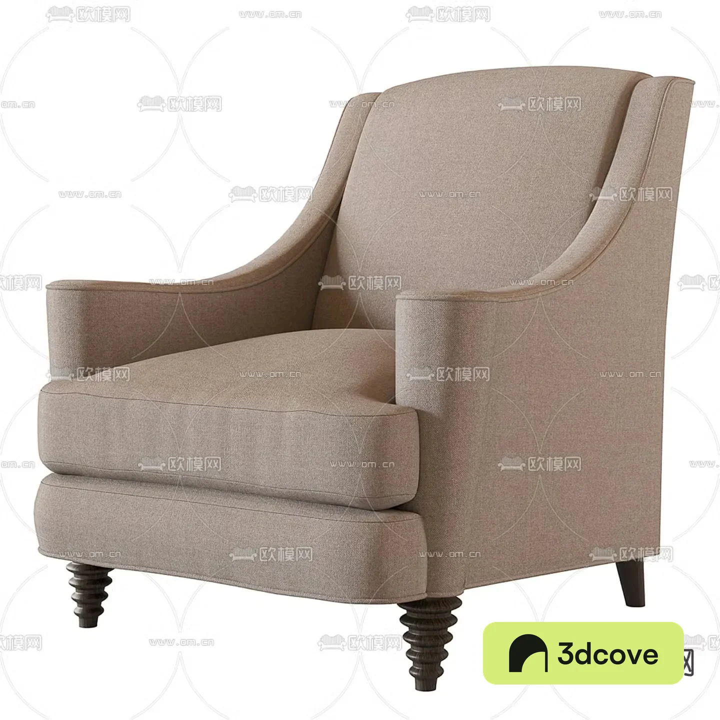 Simple European single sofa