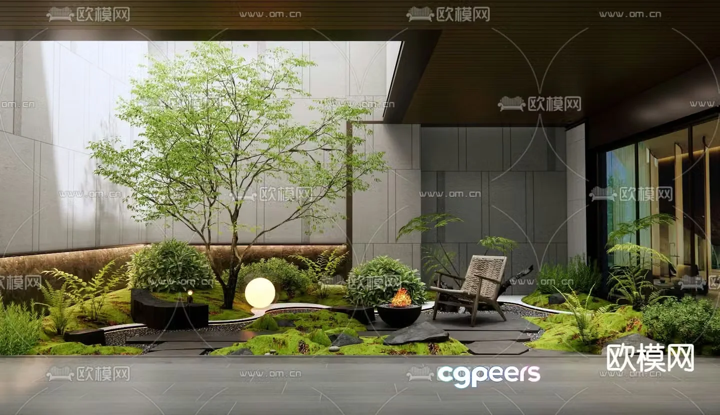 Garden landscape Patio 3d model