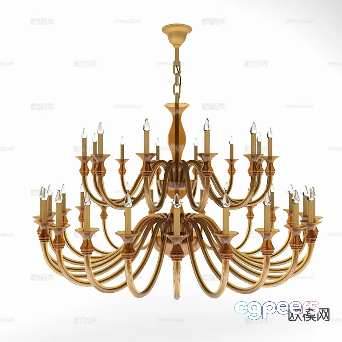 Modern interior chandelier candlestick chandelier 3d model