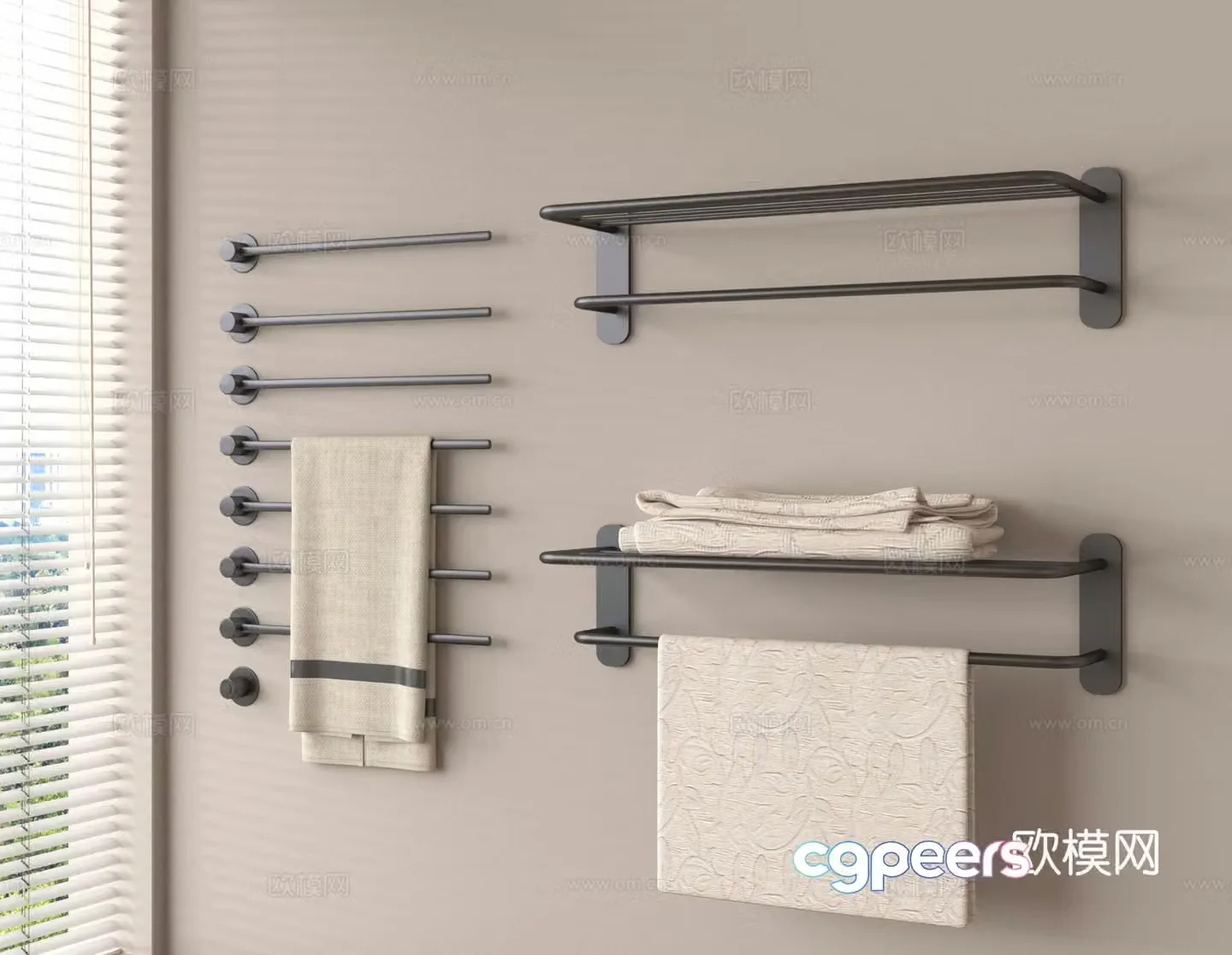 Towel rack Towel 3d model