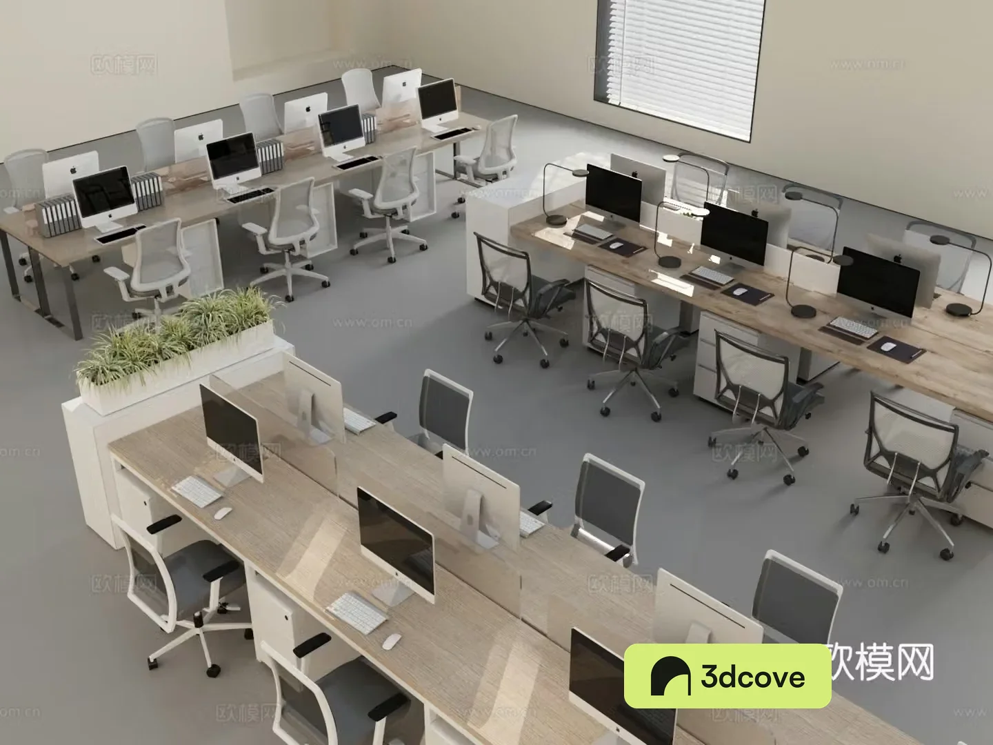 Modern other office space Modern office desk and chair combination Desktop office supplies Office desk