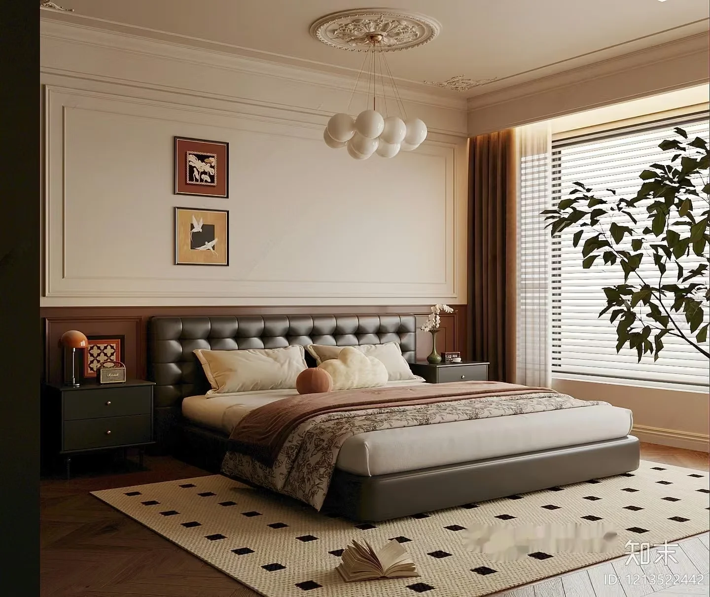 Cozy Bedroom 3D Model – 5527 – VRAY Render