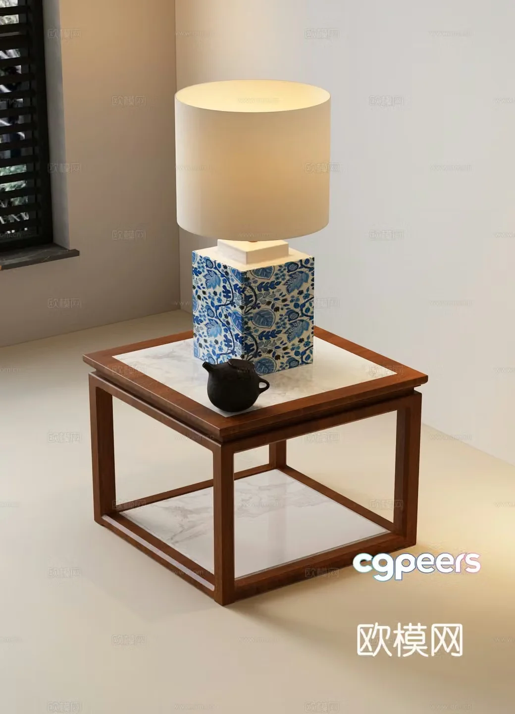 New Chinese desk lamp Song’s desk lamp New Chinese desk lamp Coffee table Song’s desk lamp 3D model