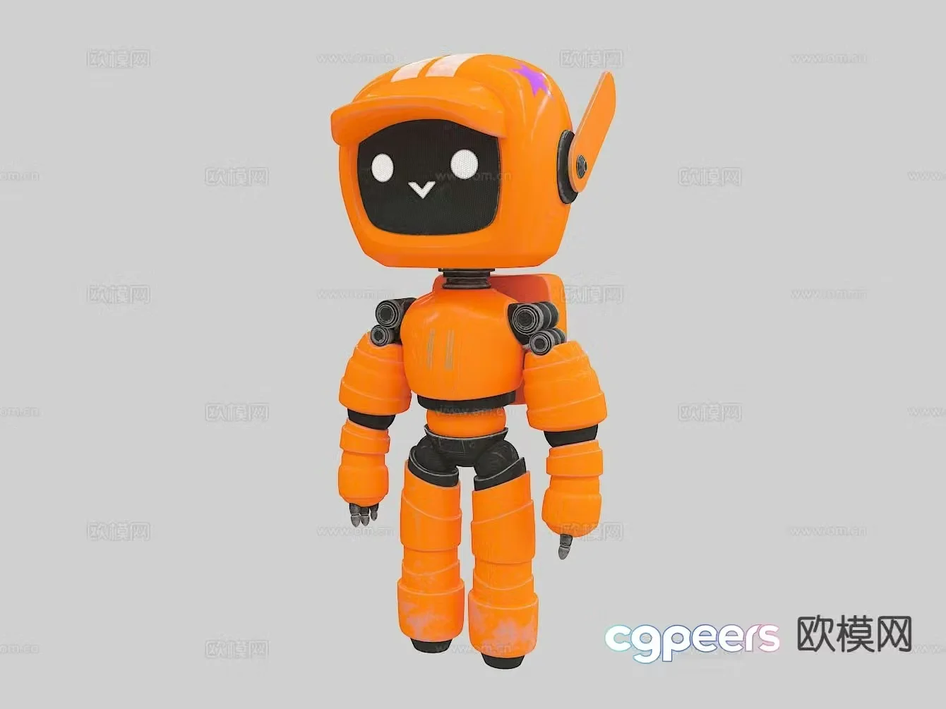 cartoon toy doll robot 3d model