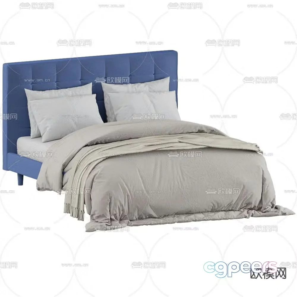 Scandicsofa double bed 3d model