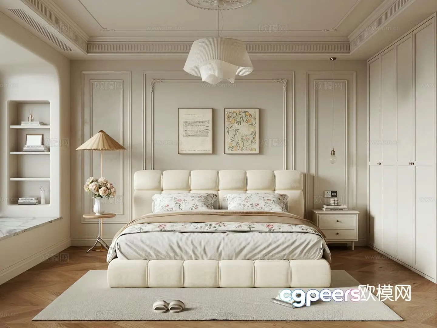 French bedroom master bedroom 3d model