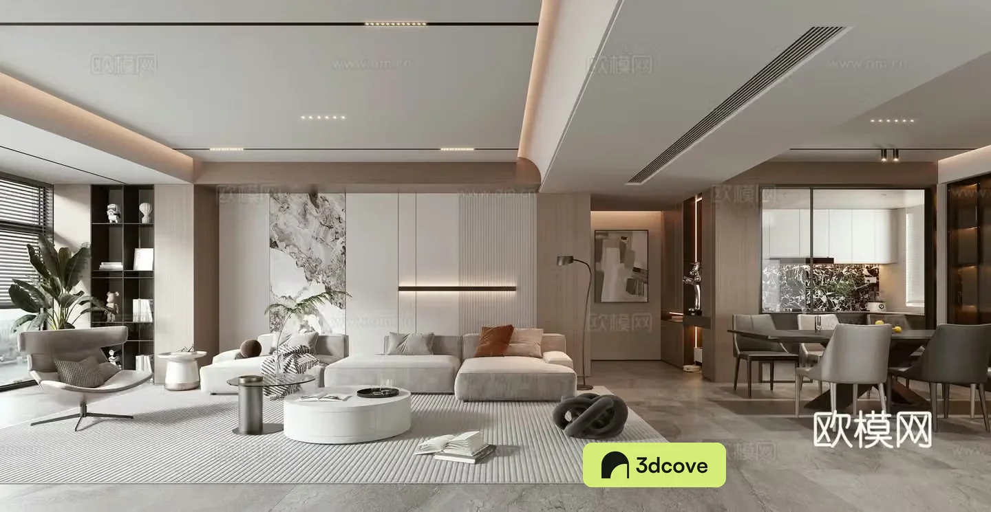 Modern light luxury living room