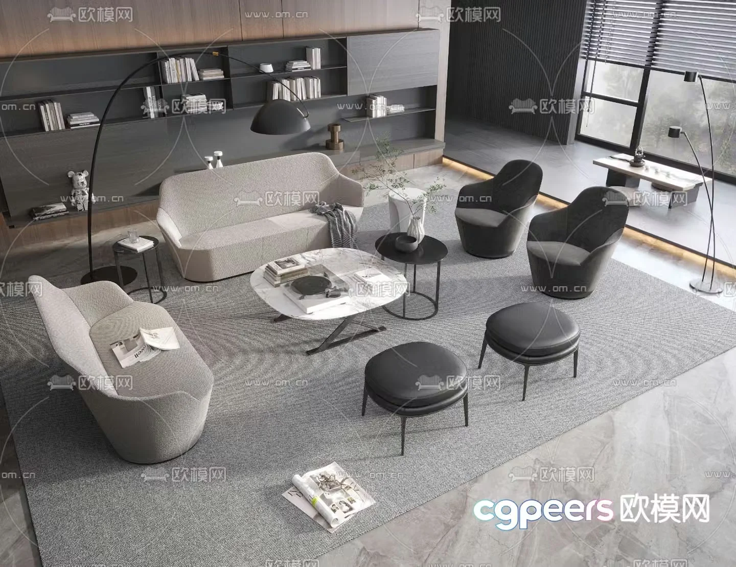 B&B Italia modular sofa 3d model