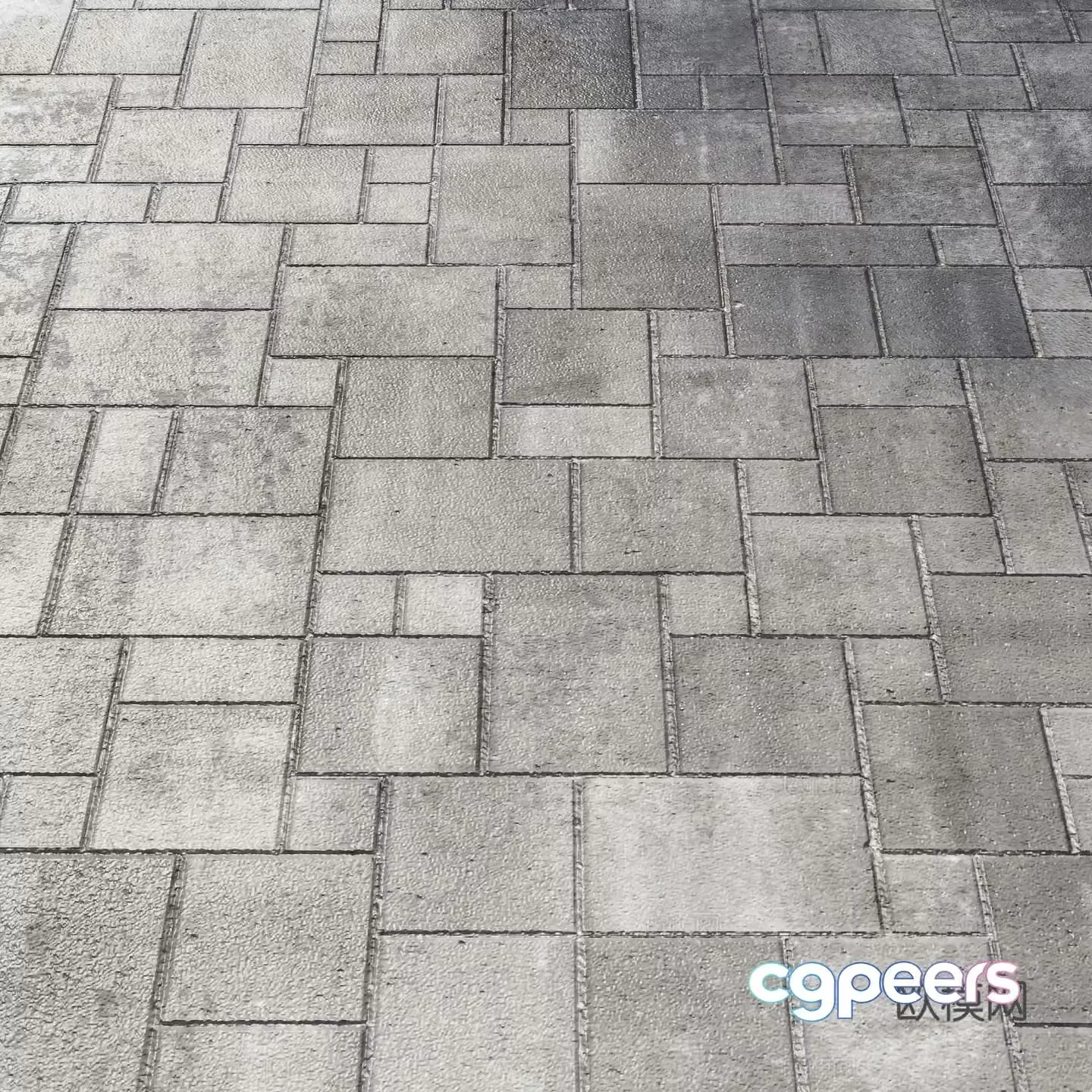 Outdoor brick square brick 3d model