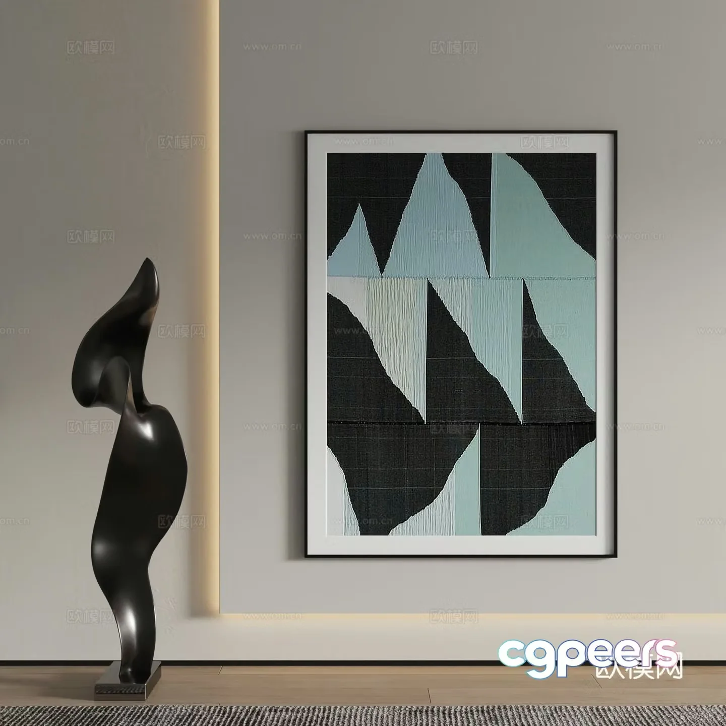 Decorative painting abstract painting hanging painting 3d model