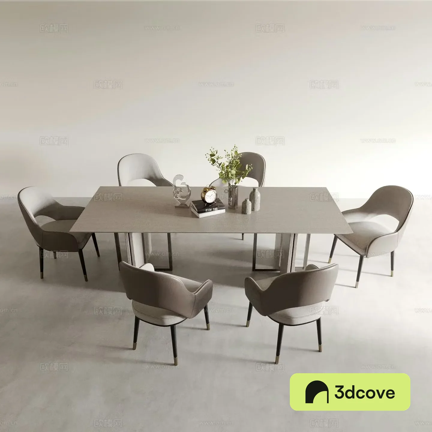 Modern dining table and chairs