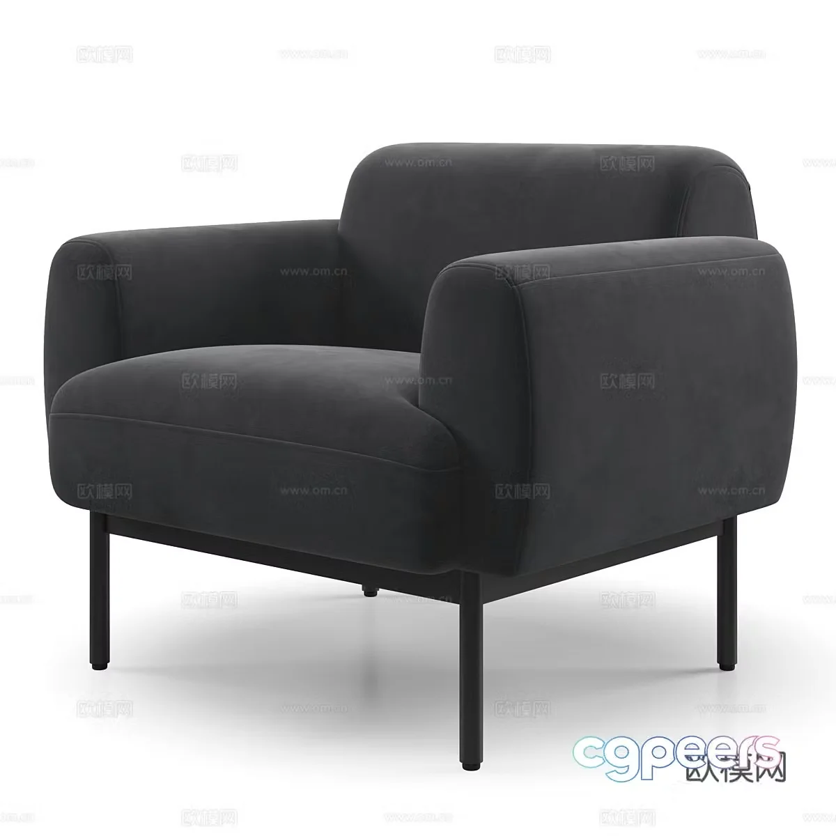 Modern single sofa 3d model